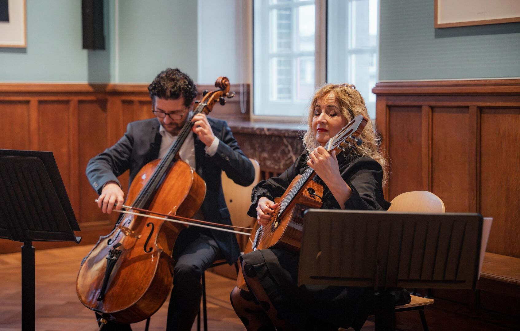 Carla Maffioletti sopraan & Luis Andrade cello in Museum W
