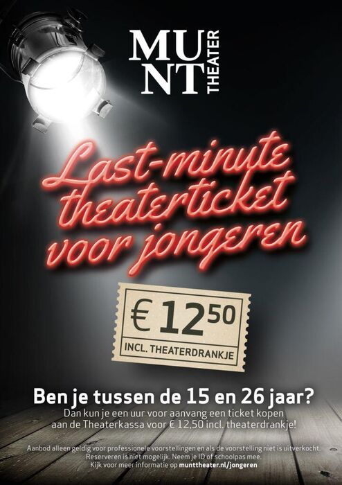 LAST MINUTE jongerenprijs - Voor €12,50 naar een voorstelling!