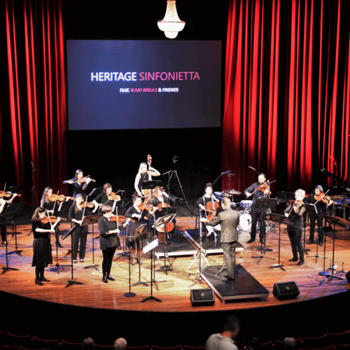 orkest op het podium