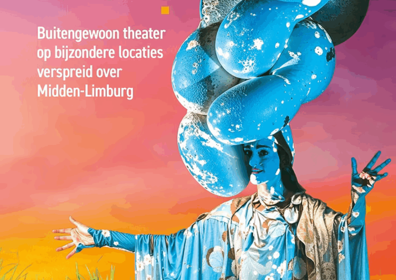 Kunst vrouw met blauwe hoed op