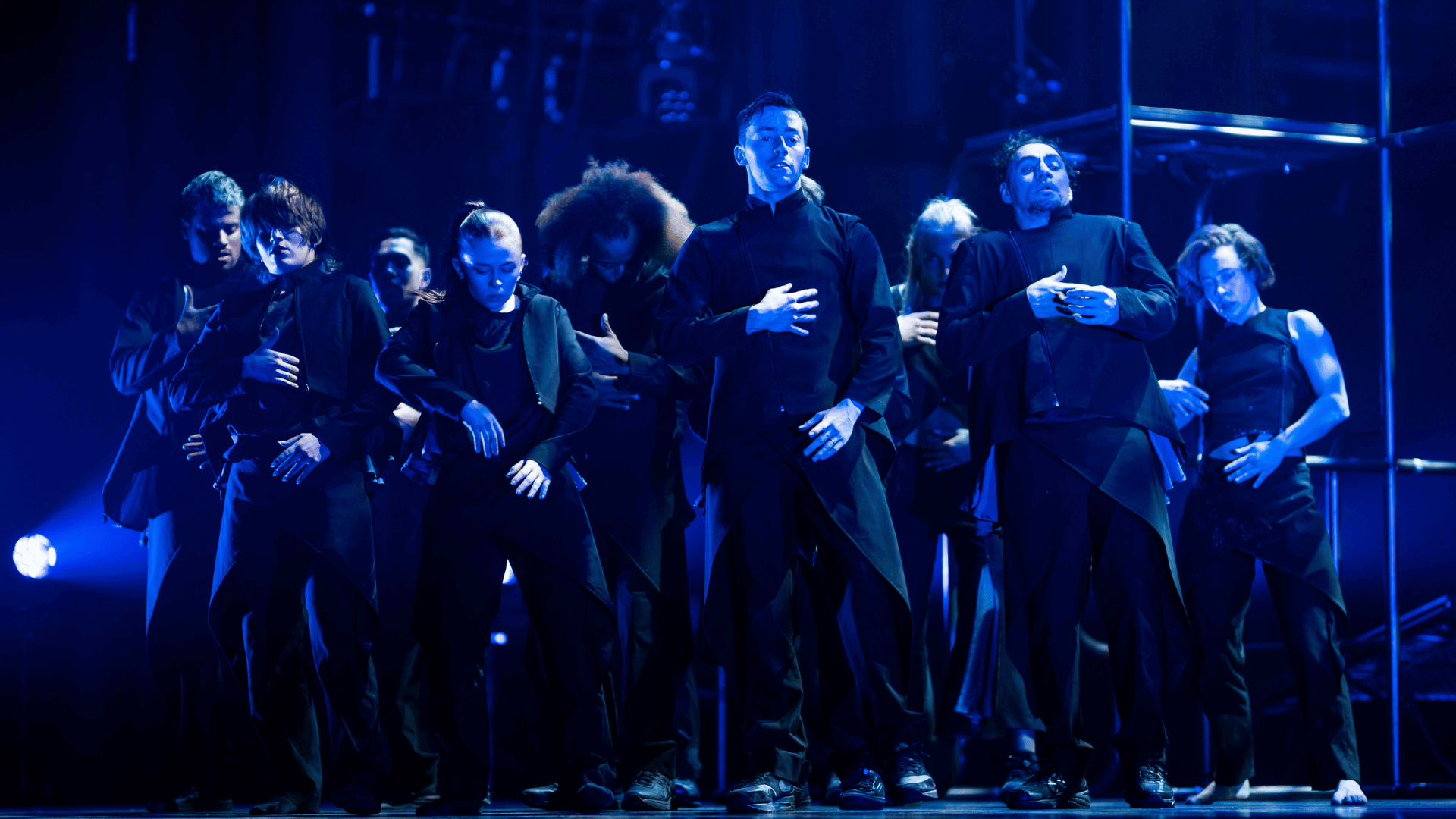 Groepsfoto van de dansers