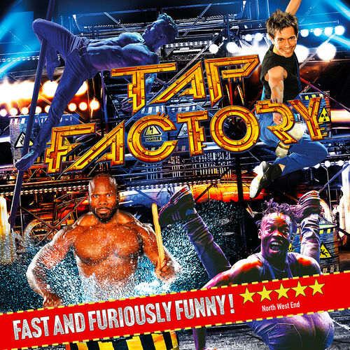 tap factory in het midden met mensen eromheen die stunts doen